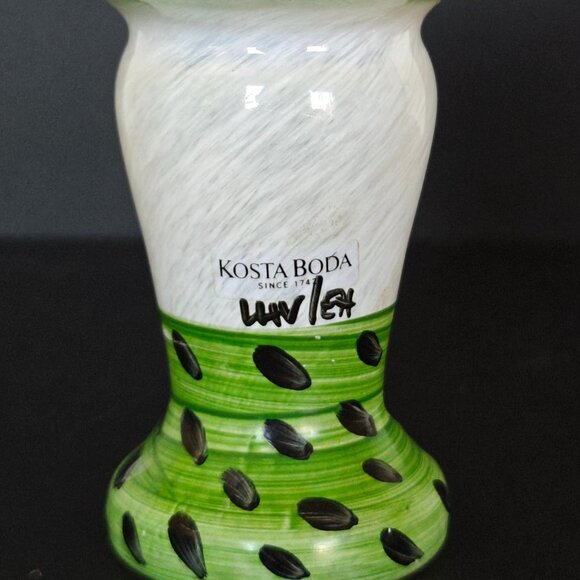 Kosta Boda Ulrica Hydman Vallien Signed Bird Face Egg Cup Or Vase - Picture 4 of 9